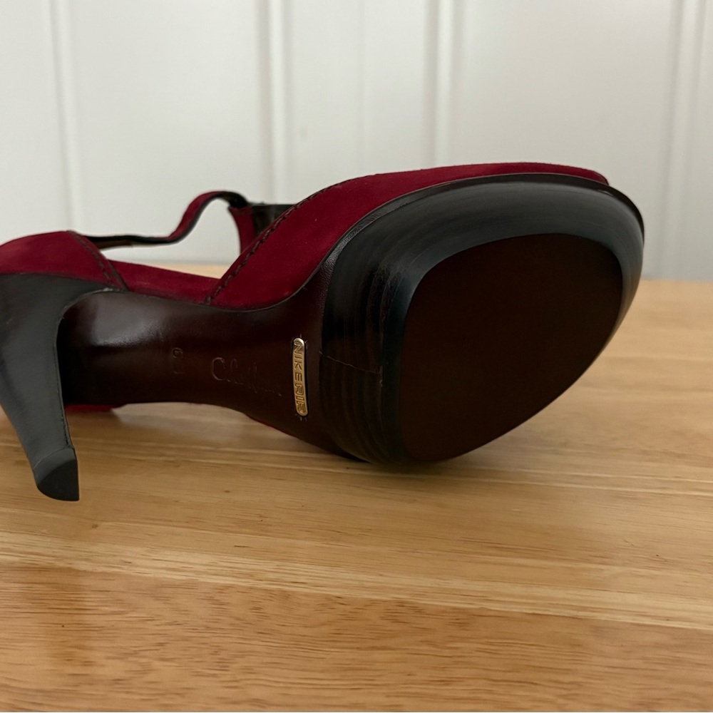 Cole Haan Nancy Air Platform Sandal. Size 6M. Zinfandel Suede Color - Picture 13 of 16